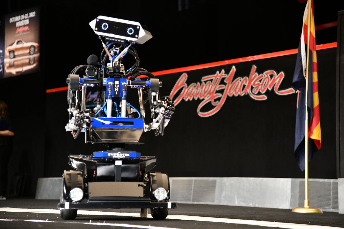 Robot on Barrett-Jackson stage